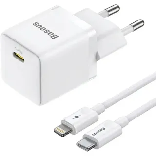 МЗП Baseus Palm Fast Charger 20W (1USB-C) + кабель Type-C to Lightning (E01164) фото 1 з 1