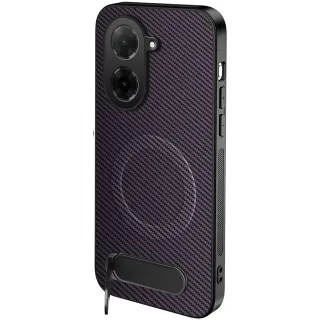 TPU+PC чохол Carbon Kickstand Magnetic Case для Xiaomi Redmi A5 (Europe version) — Purple