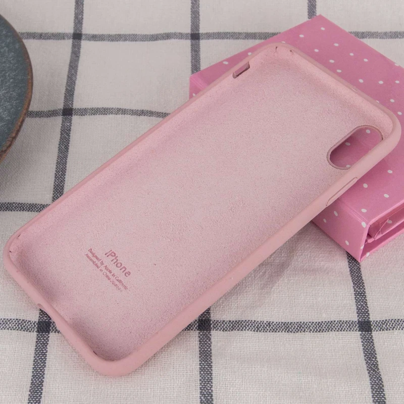 Чохол Silicone Case з закритим низом на Apple iPhone XS (5.8") – Рожевий / Pink Sand. Фото 3 з 3
