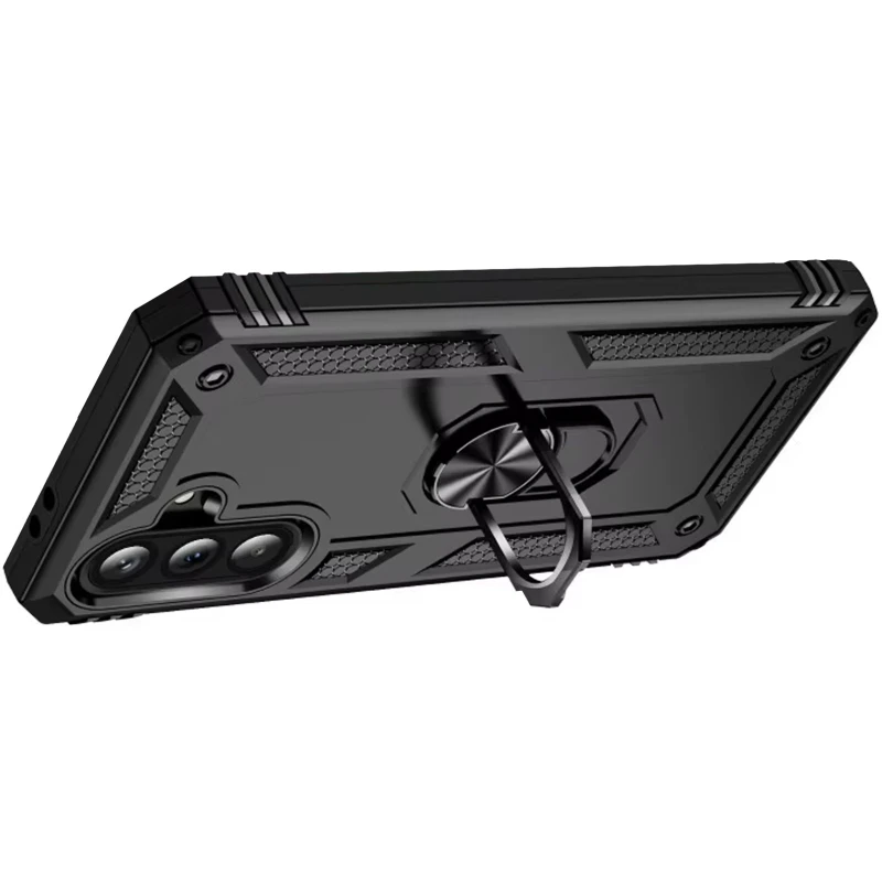 Протиударний чохол Serge Ring з кільцем на Samsung Galaxy A37 5G – Чорний. Фото 7 з 8