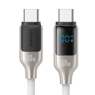 Дата кабель Usams US-SJ742 Digital Display HX Ser. Type-C to Type-C 100W (1.2m) фото 1 з 1