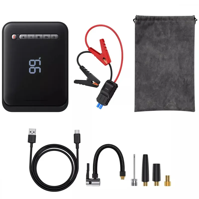 Пусковий пристрій (бустер) для автомобіля Baseus Super Energy Jump 8000 mAh (CGCN) – Black. Фото 3 з 6