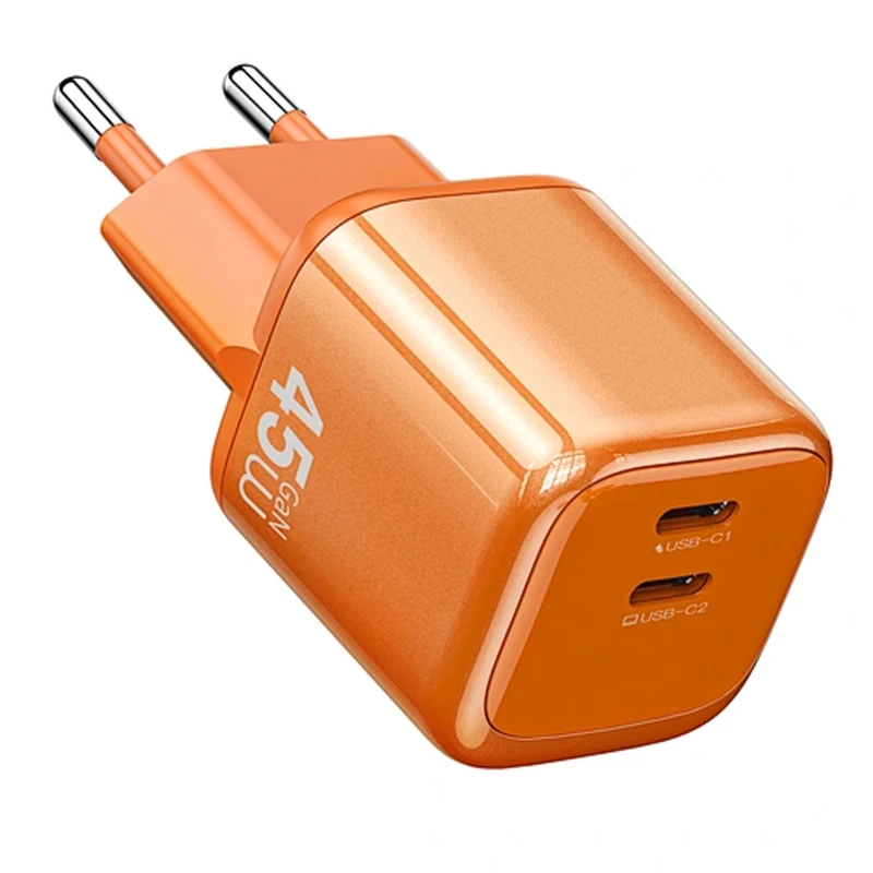 МЗП WIWU G025 Cube PD45W (2USB-C) – Orange. Фото 5 з 5