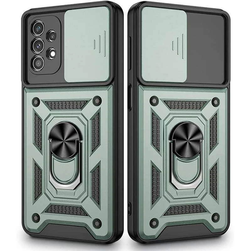 Ударопрочный чехол Serge Ring с защитой камеры для Samsung Galaxy A53 5G – Зеленый. Фото 2 из 8
