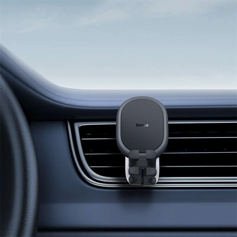 Автодержатель Baseus Stable Gravitational Car Mount Air (Air Outlet Version) (SUWX02) – Black. Фото 13 из 14