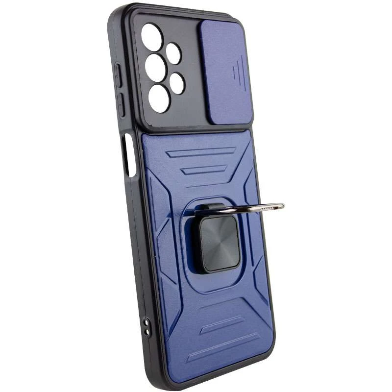 Протиударний чохол Flash зі шторкою для камери та кільцем на Samsung Galaxy A32 (A325F) 4G – Blue. Фото 4 з 6
