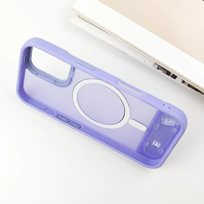 TPU+PC чохол Stand case для Apple iPhone 16 – Light blue. Фото 6 з 7