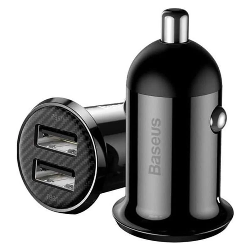 АЗП Baseus Grain Pro (2USB 4.8A) – Чорний. Фото 2 з 5