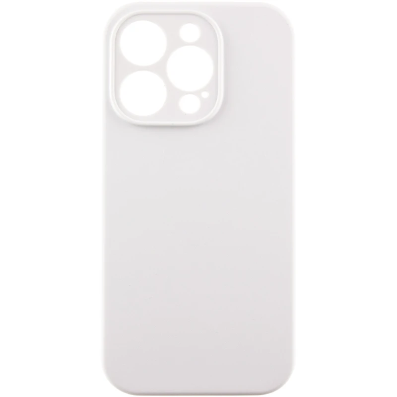 Чехол с защитой камеры Silicone Case для Apple iPhone 18 – Белый / White. Фото 1 из 5