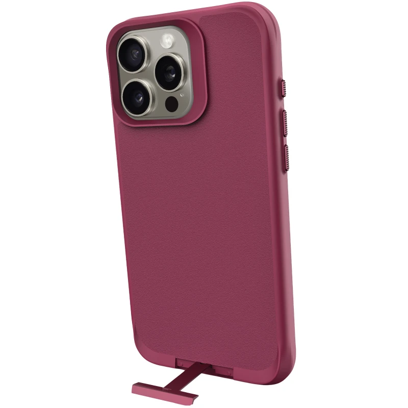 TPU+PC чехол Space Taurustar Magsafe with kickstand для Apple iPhone 16 Pro Max – Wine Red. Фото 5 из 5