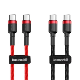 Дата кабель Baseus Cafule Type-C to Type-C Cable PD 2.0 60W (2m) фото 1 з 1