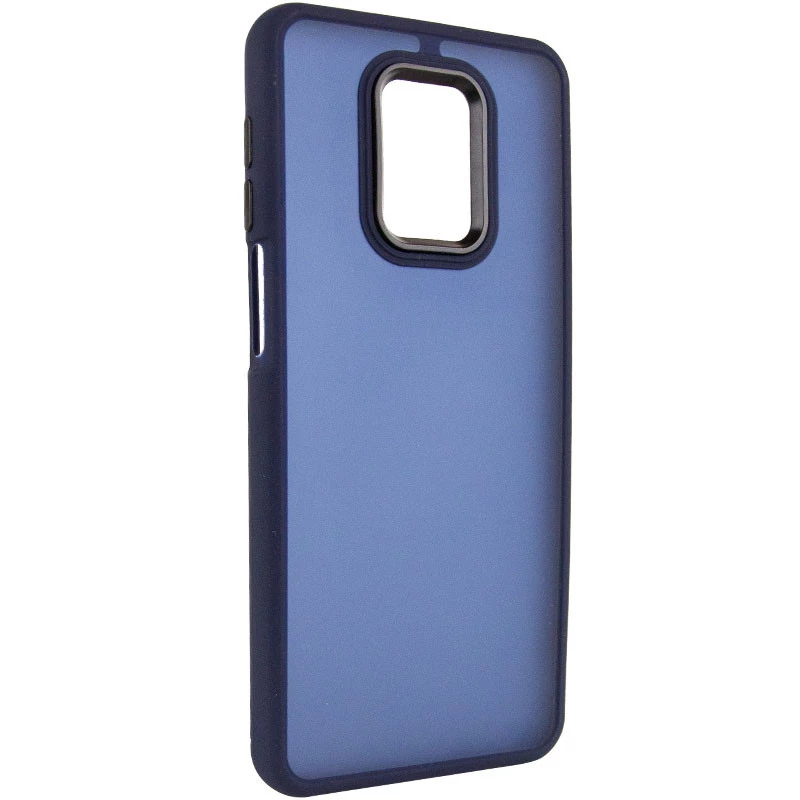 Чохол TPU+PC Lyon Frosted на Xiaomi Redmi Note 9s / Note 9 Pro / Note 9 Pro Max – Синій / Navy Blue. Фото 2 з 7