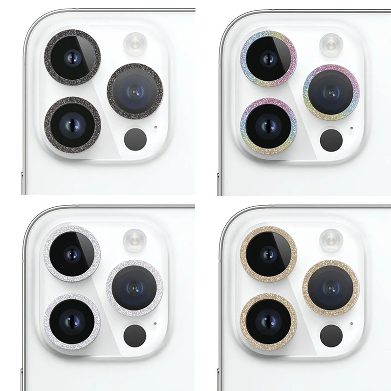 Защитное стекло Metal Sparkles на камеру (в упак.) для Apple iPhone 15 Pro Max фото 1 из 1