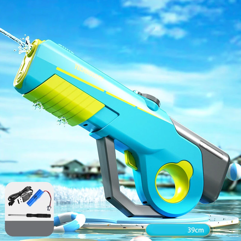 Водяний акумуляторний автомат Water Gun 8002C (600ml) with lithium battery – Blue / Yellow. Фото 7 з 7