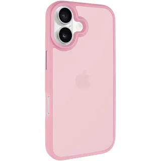 TPU+PC з металевими кнопками на Apple iPhone 17 (6.3") — Рожевий / Pink