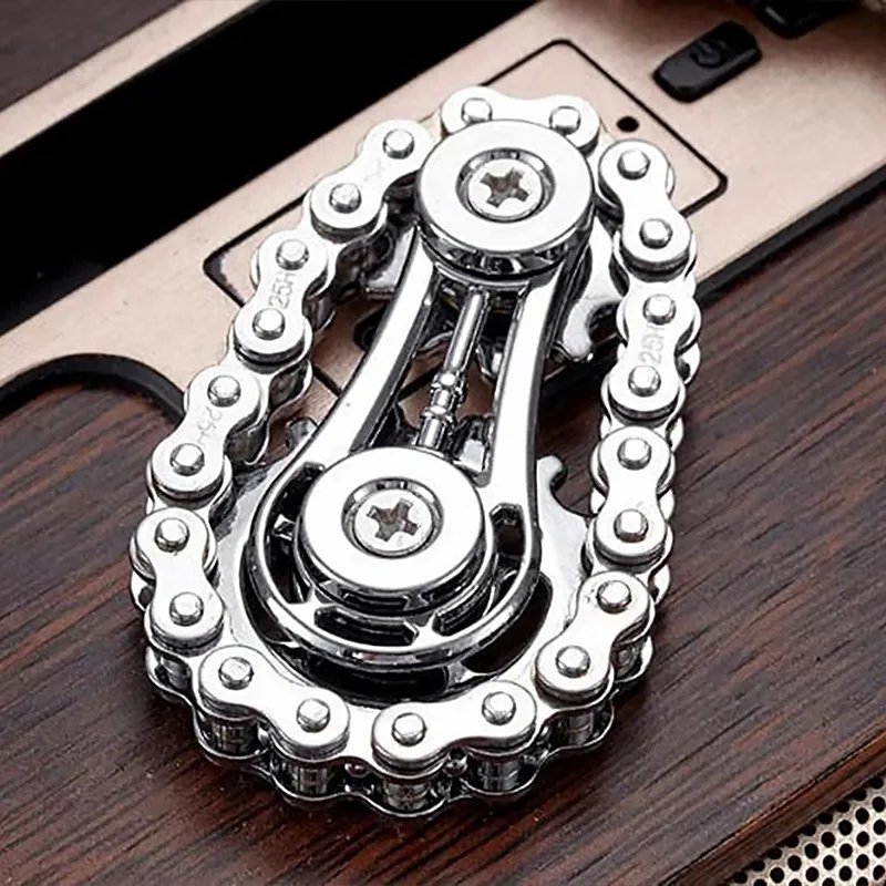 Антистрес Металевий Bike Chain Spinner – silver. Фото 4 з 5