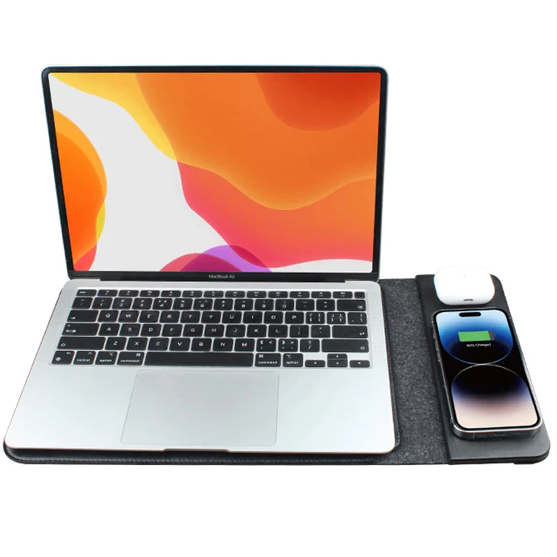 Підставка-чохол для ноутбуку STAND JD-S97 з БЗП 2in1 15W (14'') – Black. Фото 3 з 7