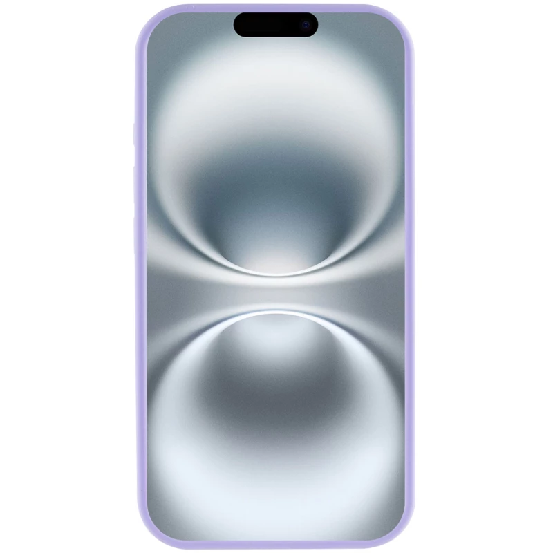 Чохол Silicone Case з закритим низом на Apple iPhone 16e (6.1") – Бузковий / Dasheen. Фото 3 з 6