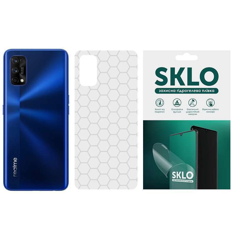 

Защитная плёнка SKLO Back Transparent на тыльную сторону для Realme 5 Pro (Прозрачный / Соты), Прозорий / соти