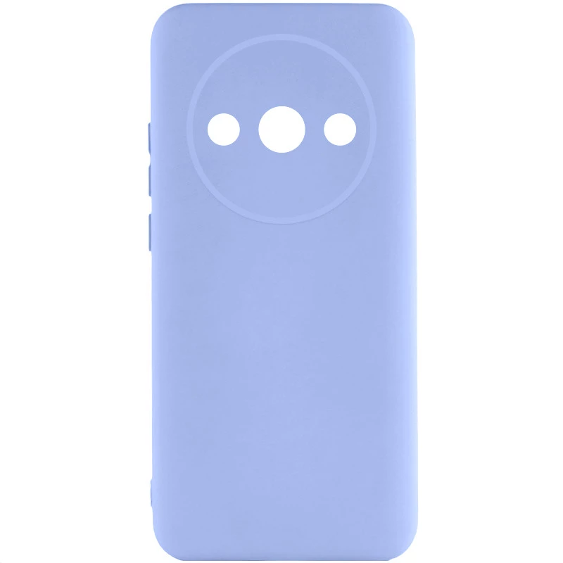 Цветной силиконовый чехол GETMAN с закрытой камерой на Xiaomi Redmi A3 – Сиреневый / Light purple. Фото 1 из 1