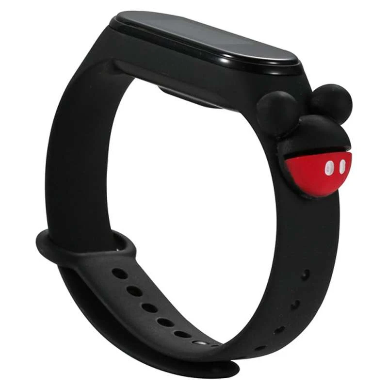

Силіконовий ремінець Cartoon Face для Xiaomi Mi Band 6 (Чорний / Маус Маус)