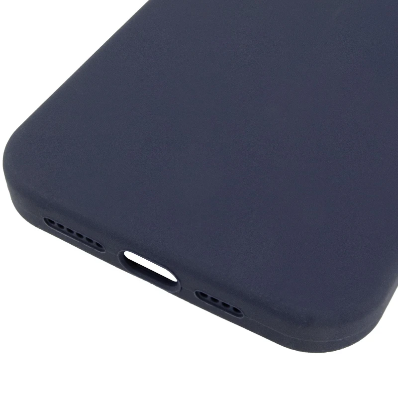 Чехол с закрытым низом Silicone Case для Apple iPhone 15 Pro (6.1") – Темно-синий / Midnight blue. Фото 10 из 10