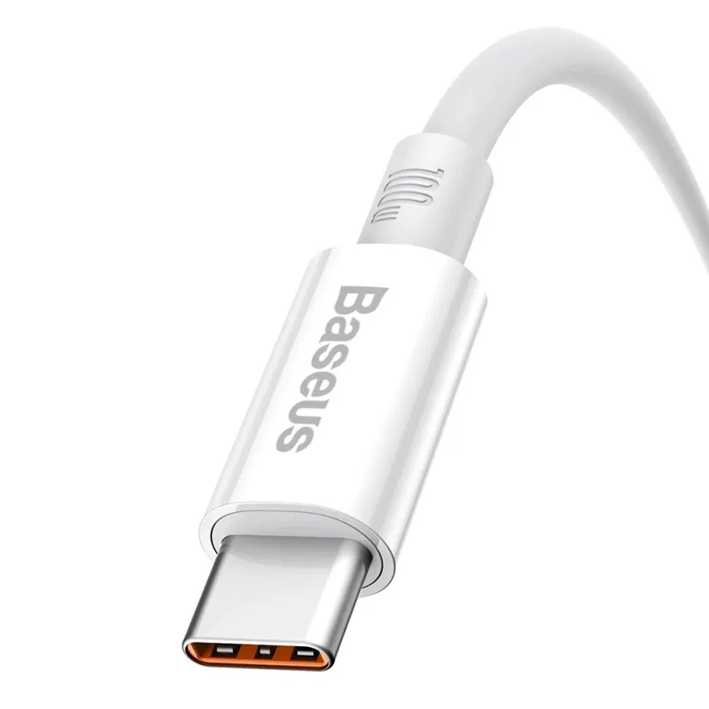 Дата кабель Baseus Superior Series Fast Charging USB to Type-C 100W (2m) (P10320102214) – Moon White. Фото 4 из 5