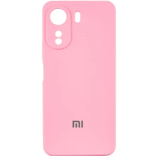 Чехол Silicone Case Lakshmi Premium L с закрытой камерой для Xiaomi Redmi 13C — Розовый / Light pink