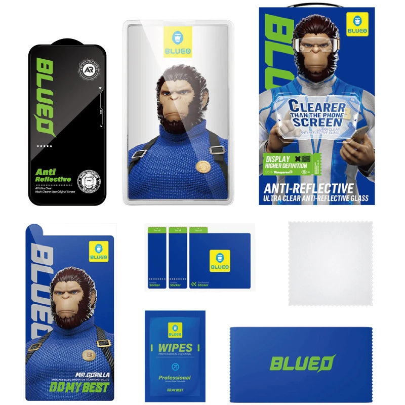 Захисне 2.5D скло Blueo AR Anti-Reflective HD для Apple iPhone 16 Pro – Чорний. Фото 5 з 5