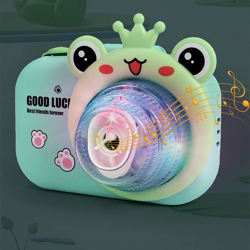 Фотокамера-генератор мильних бульбашок 9996 Children's camera – Frog / Green. Фото 4 з 6