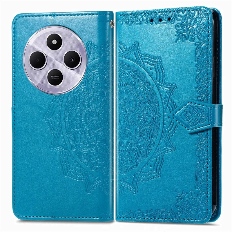 Шкіряний чохол-книжка Art Case з візитницею для Xiaomi Redmi A4 – Синій. Фото 3 з 8