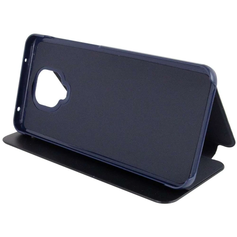 Чехол книжка с полоской для Xiaomi Redmi Note 9s / Note 9 Pro / Note 9 Pro Max – Синий. Фото 4 из 5