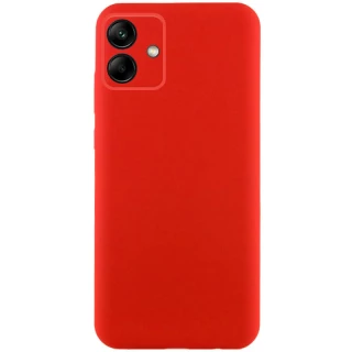 Цветной силиконовый чехол GETMAN с закрытой камерой на Samsung Galaxy A06 — Красный / Red