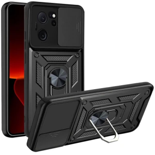 Удароміцний чохол Ummi Camshield Serge Ring (in box) для Xiaomi Poco C40 — Чорний / Black