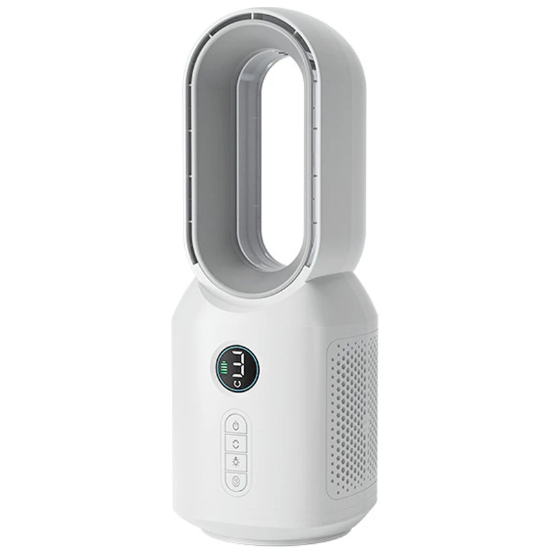 Настільний вентилятор F8 3in1 з Bluetooth-динаміком і нічником 4000mAh – White. Фото 1 з 9