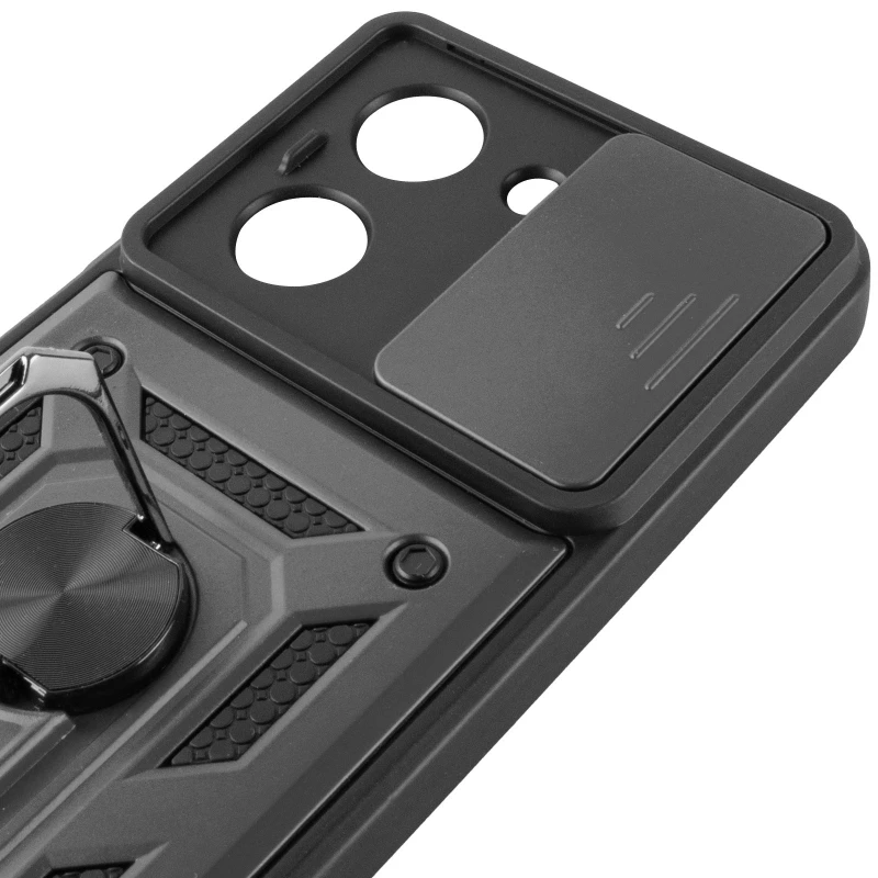 Удароміцний чохол Ummi Camshield Serge Ring (in box) для Xiaomi Poco C71 – Чорний. Фото 5 з 6