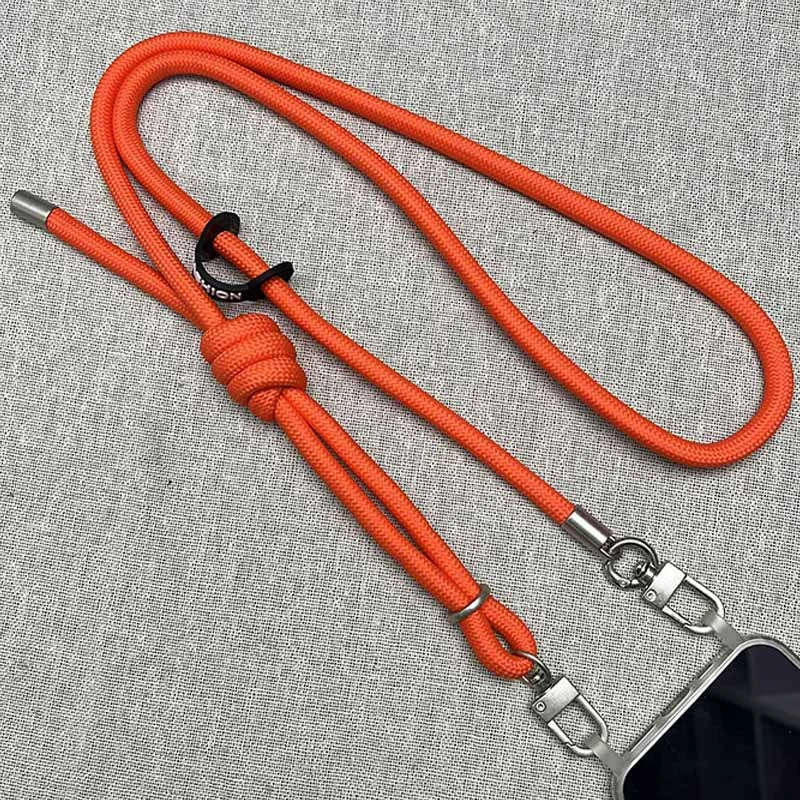 Шнурок с двумя креплениями (8мм) 150см – Neon Orange. Фото 3 из 3