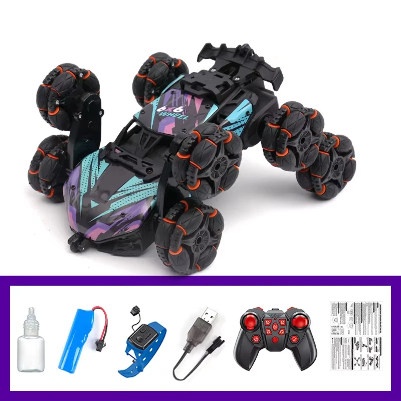 Дитячий восьмиколісний джип на радіокеруванні SHT 2330 2.4G (with 2 remote) – Violet. Фото 10 з 10