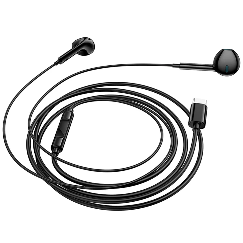 Навушники Borofone BM100 Fuente universal with microphone (Type-C/1.2m) – Black. Фото 2 з 3