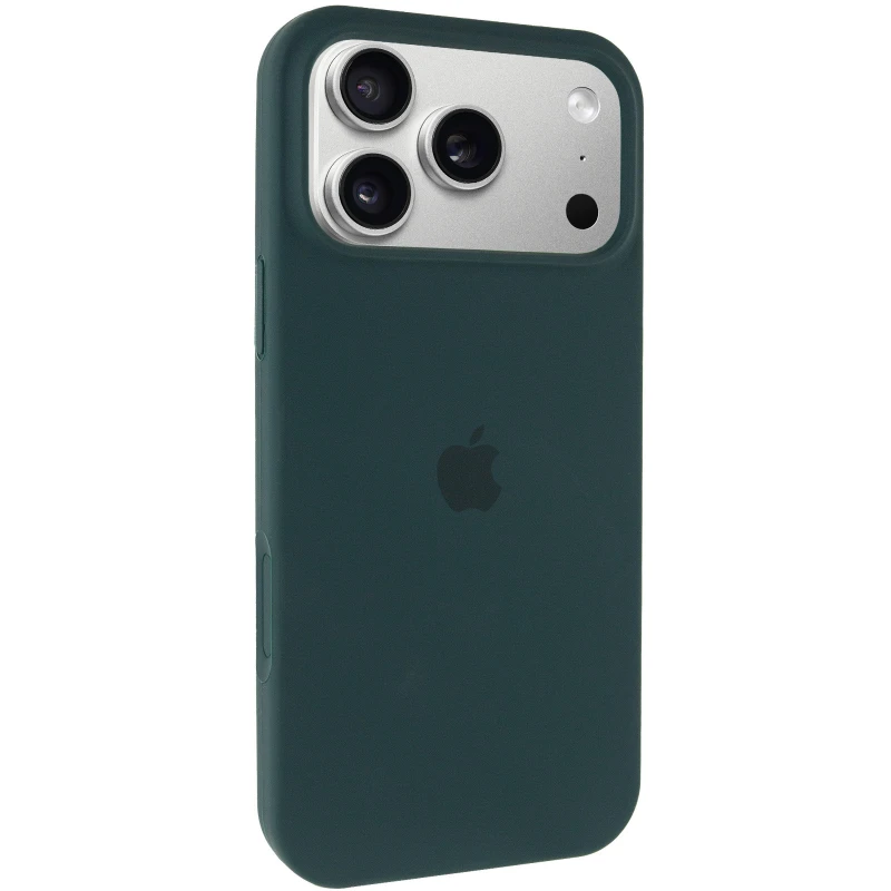 Чохол Silicone Case з закритим низом на Apple iPhone 17 Pro (6.3") – Зелений / Forest green. Фото 2 з 6