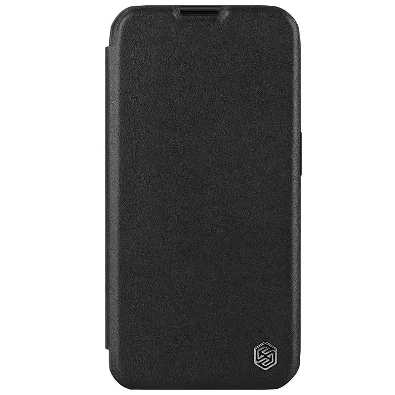 Кожаный чехол (книжка) Nillkin Qin Prop Plain Camshield для Apple iPhone 16 Pro фото 2 из 3
