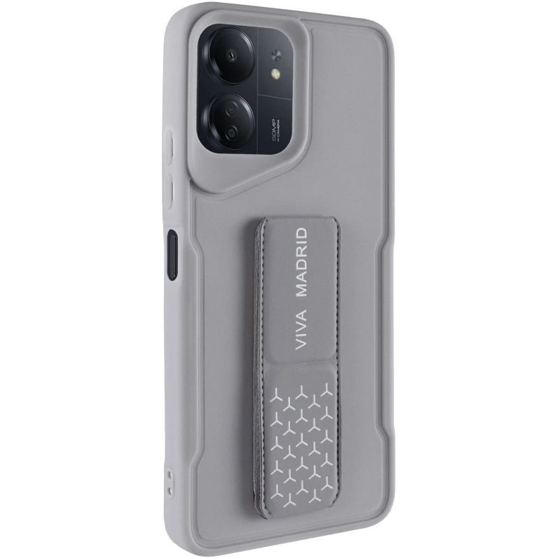 Чехол Вива с ремешком для Xiaomi Poco C65 – Grey. Фото 3 из 15