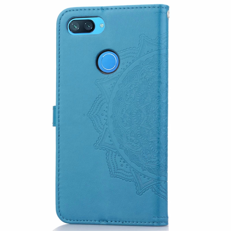 Шкіряний чохол-книжка Art Case з візитницею для Xiaomi Mi 8 Lite / Mi 8 Youth (Mi 8X) – Синій. Фото 5 з 8