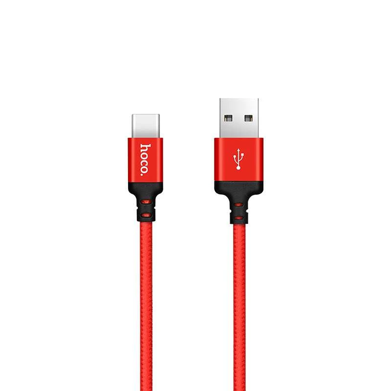 

Дата кабель Hoco X14 Times Speed USB to Type-C (1m) (Черный / Красный), Чорний / червоний