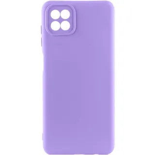 Чохол Silicone Cover Ummi Lakshmi Full Camera (AA) для Samsung Galaxy A22 4G — Бузковий / Dasheen
