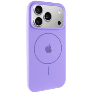 Чехол Silicone Case Full Protective (AA) V2 with MagSafe для Apple iPhone 17 Pro (6.3") — Сиреневый / Dasheen