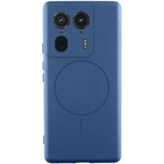 Чехол Silicone Cover Lakshmi Full Camera (AA) with Magnetic Fit для Motorola Edge 50 Ultra — Синий / Navy blue