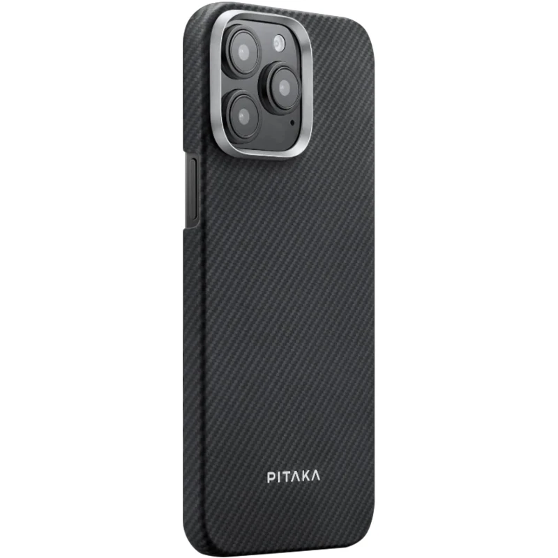 Чехол Aramid Fiber PTK Premium with MagSafe (NFC) для Apple iPhone 15 Pro (6.1") – Black / Grey. Фото 1 з 2