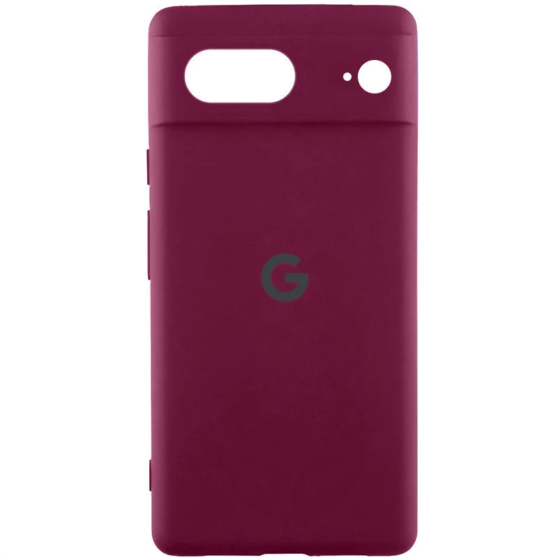 Чехол Silicone Case Lakshmi Premium L с закрытой камерой для Google Pixel 8 – Бордовый / Plum. Фото 2 из 4