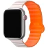 Ремінець BlueO Magnetic Silicone для Apple Watch 42(ser.1-3)/44/45/46/49mm – White / Orange. Фото 1 з 6
